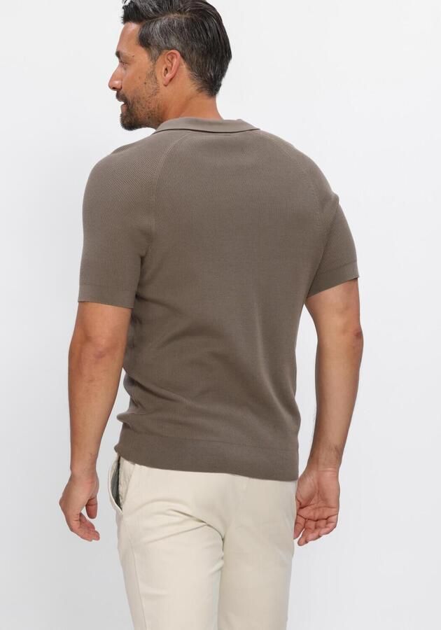 PROFUOMO Heren Polo's & T-shirts Rib Taupe - Foto 3