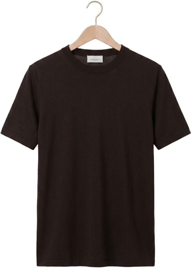 PROFUOMO Heren Polo's & T-shirts T-shirt Crew Neck Ss Aero Ease Bruin - Foto 2