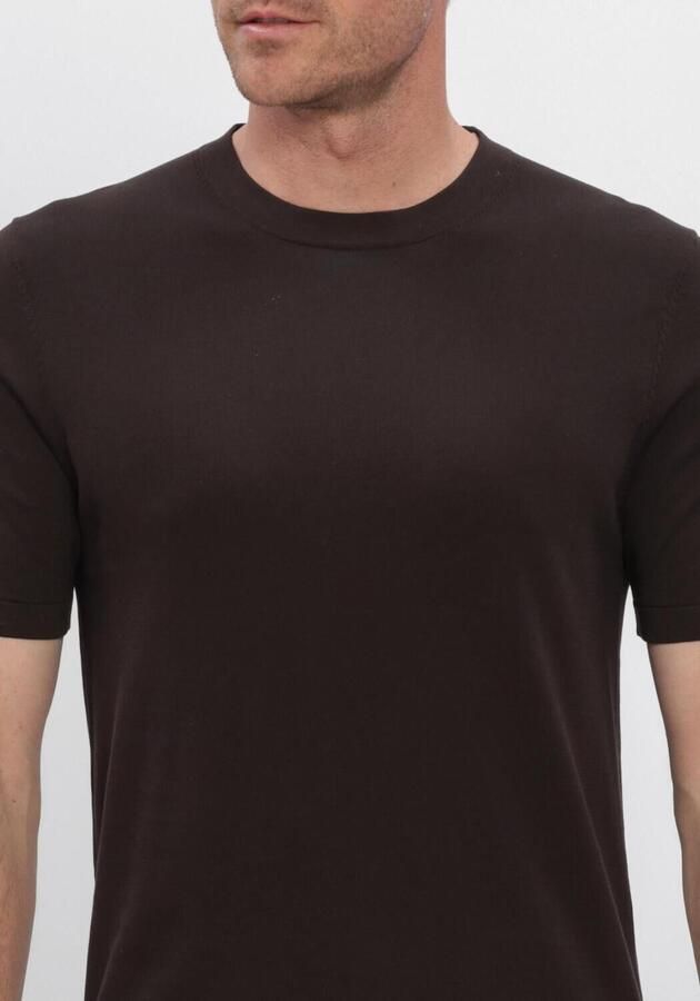 PROFUOMO Heren Polo's & T-shirts T-shirt Crew Neck Ss Aero Ease Bruin - Foto 4