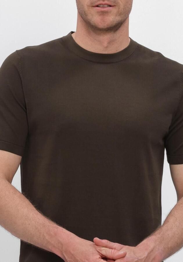 PROFUOMO Heren Polo's & T-shirts T-shirt Crew Neck Ss Aero Ease Bruin - Foto 4