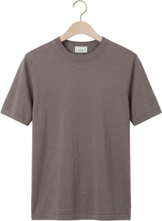 PROFUOMO Heren Polo's & T-shirts T-shirt Crew Neck Ss Aero Ease Taupe - Foto 2
