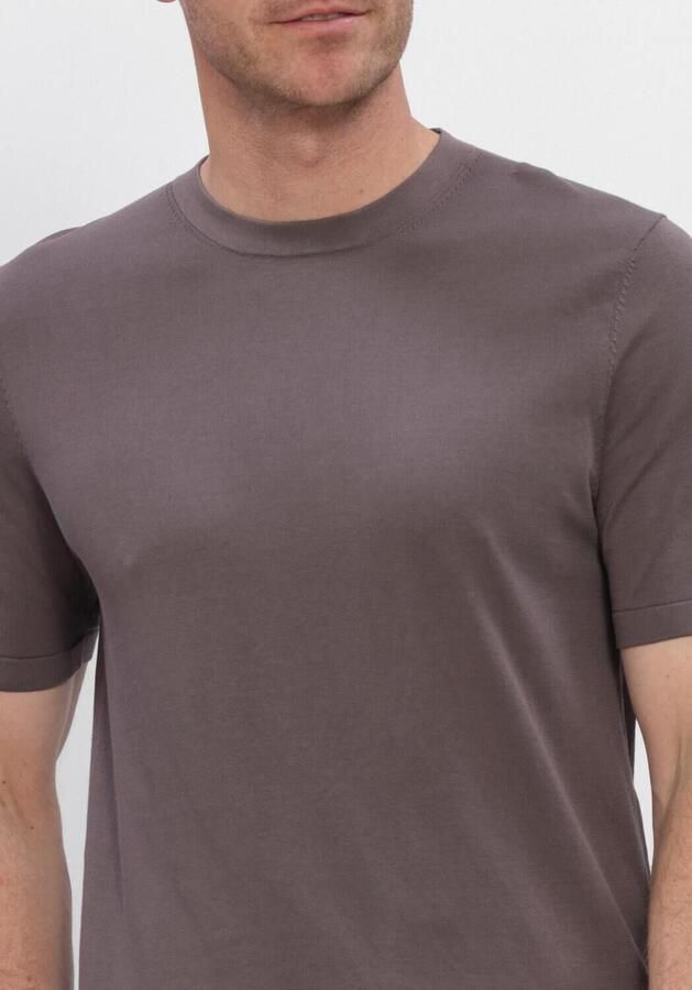 PROFUOMO Heren Polo's & T-shirts T-shirt Crew Neck Ss Aero Ease Taupe - Foto 4
