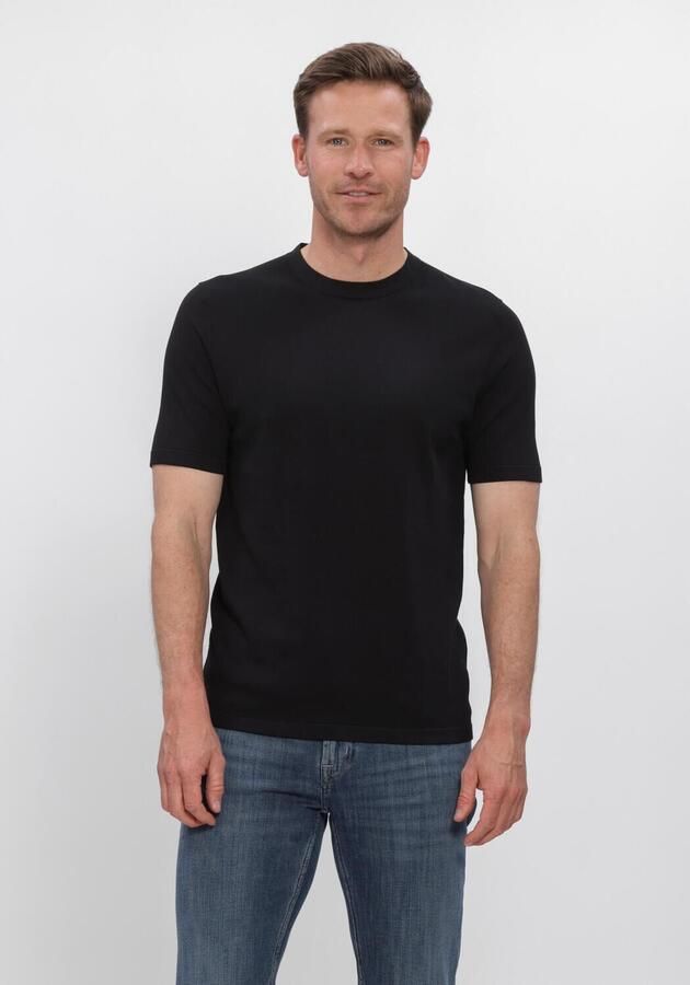 PROFUOMO Heren Polo's & T-shirts T-shirt Crew Neck Ss Aero Ease Zwart