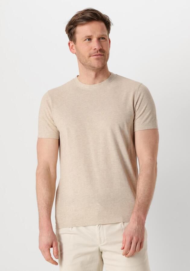 PROFUOMO Heren Polo's & T-shirts T-shirt Crew Neck Ss Beige - Foto 4