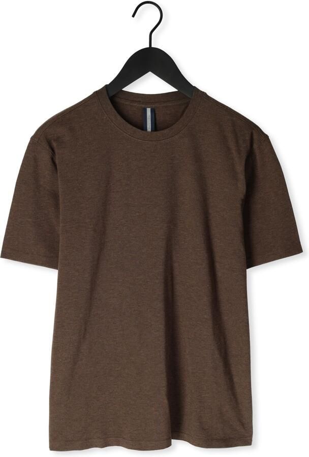 PROFUOMO Heren Polo's & T-shirts T-shirt Crew Neck Ss Bruin - Foto 3