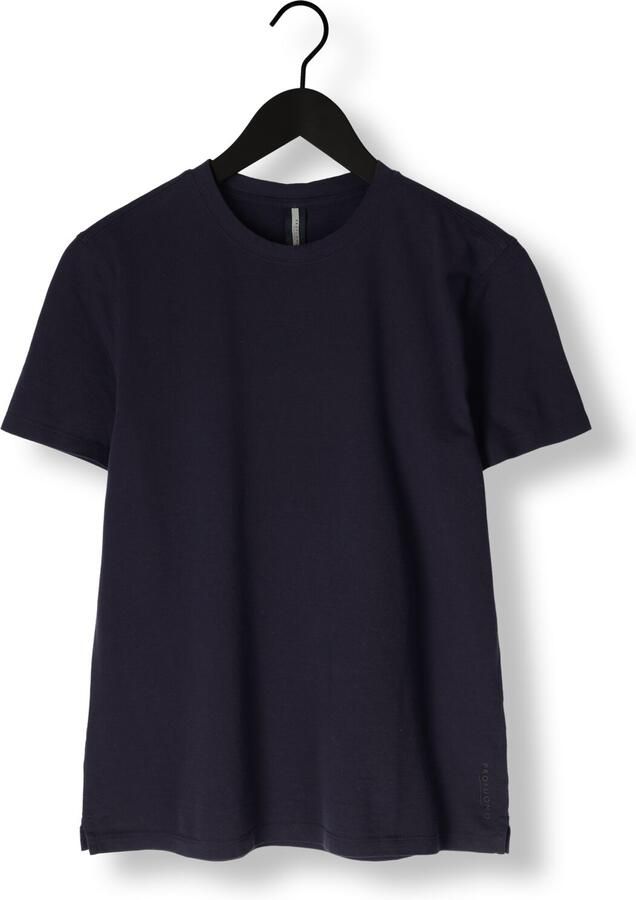 PROFUOMO Heren Polo's & T-shirts T-shirt Crew Neck Ss Donkerblauw