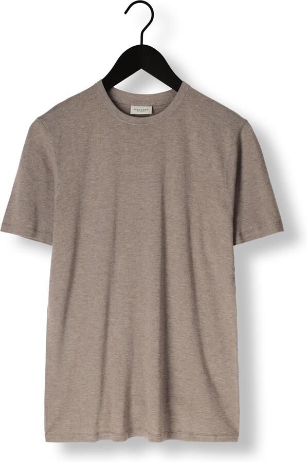 PROFUOMO Heren Polo's & T-shirts T-shirt Crew Neck Ss Taupe - Foto 3