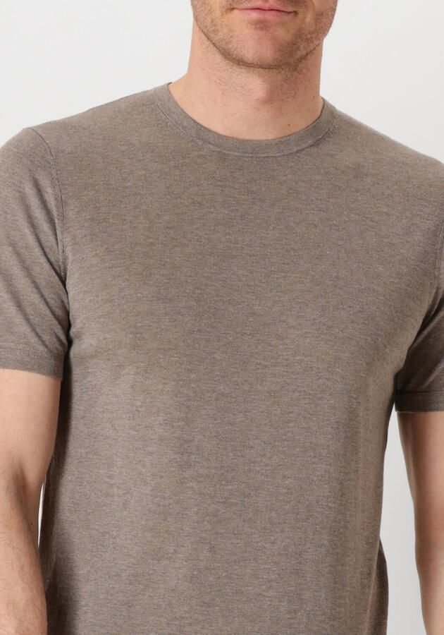 PROFUOMO Heren Polo's & T-shirts T-shirt Crew Neck Ss Taupe - Foto 2
