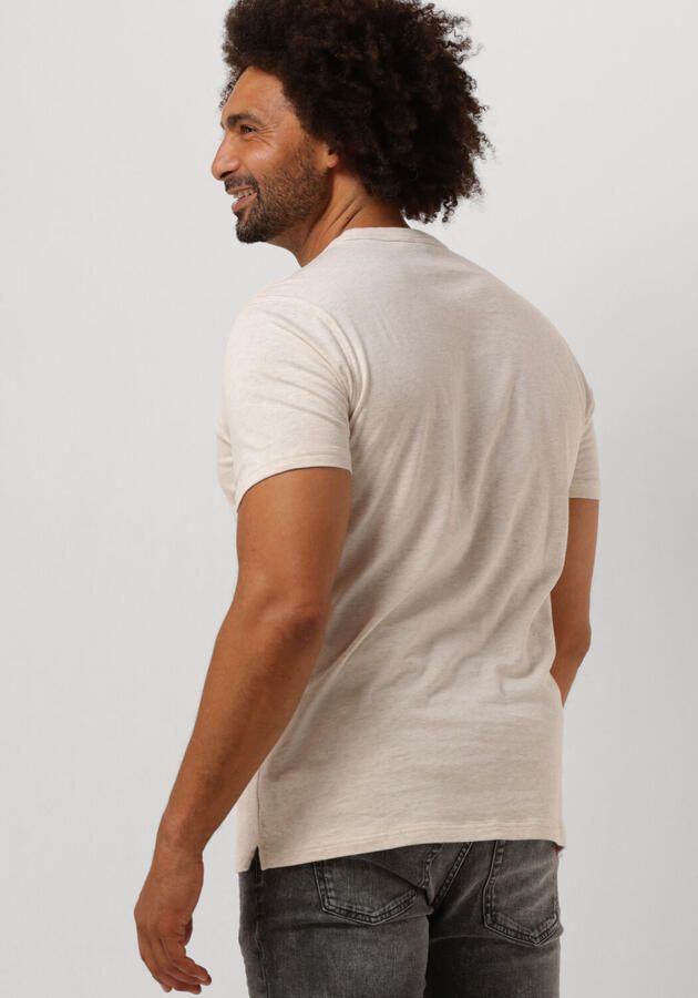 PROFUOMO Heren Polo's & T-shirts T-shirt Short Sleeve Jersey Beige