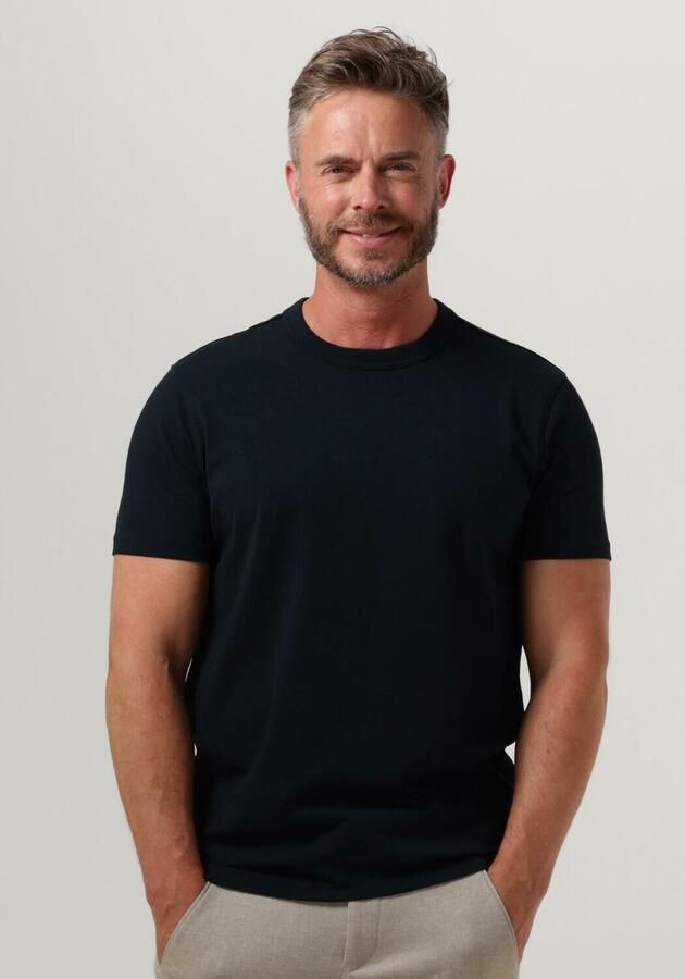 PROFUOMO Heren Polo's & T-shirts T-shirt Short Sleeve Jersey Donkerblauw - Foto 4