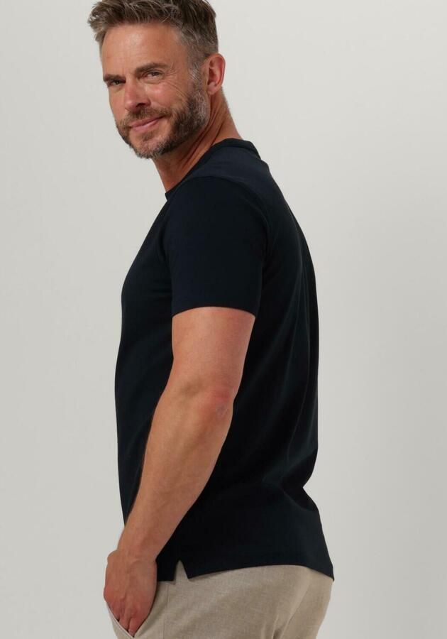 PROFUOMO Heren Polo's & T-shirts T-shirt Short Sleeve Jersey Donkerblauw