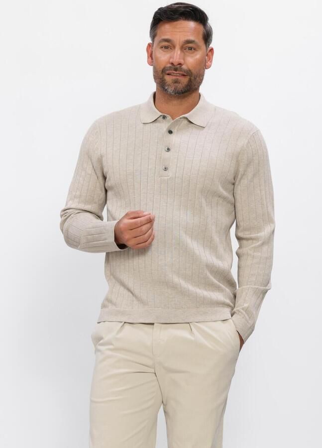 Profuomo Longsleeve Poloshirt Dropneedle Beige
