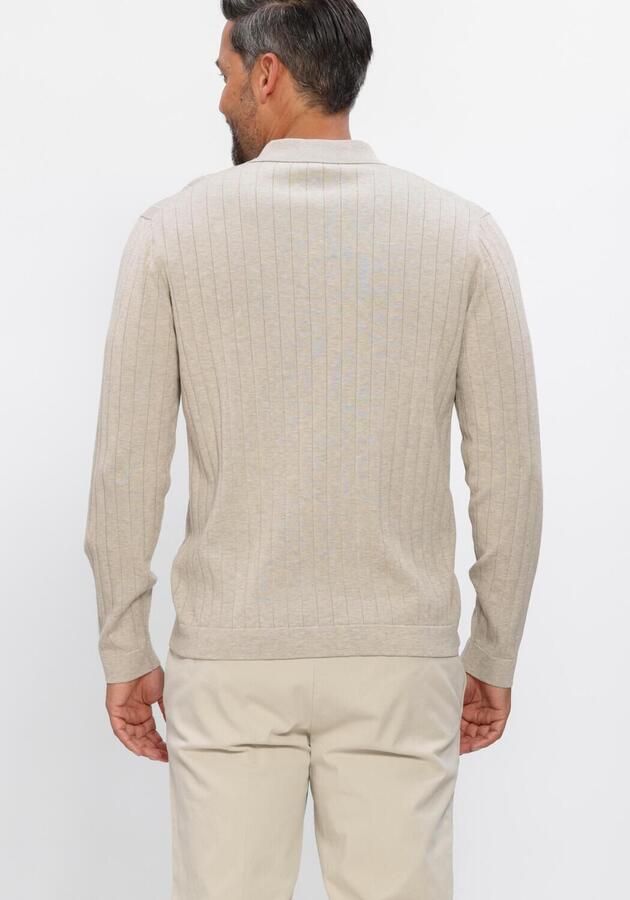 Profuomo Polo Shirt Lange Mouw Longsleeve Poloshirt Dropneedle Beige - Foto 2