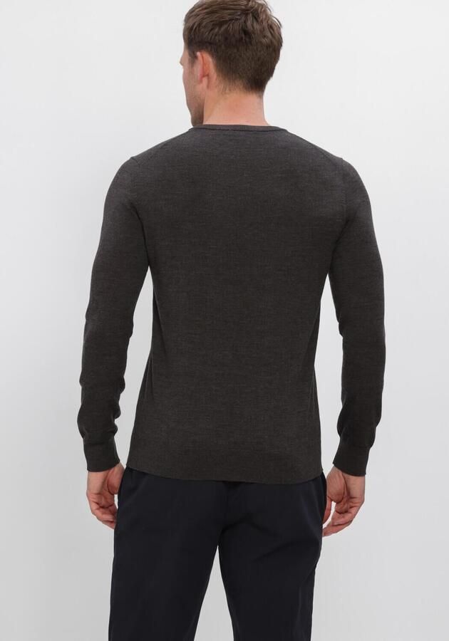 PROFUOMO Heren Truien & Vesten Extrafine Merino Donkergrijs - Foto 3