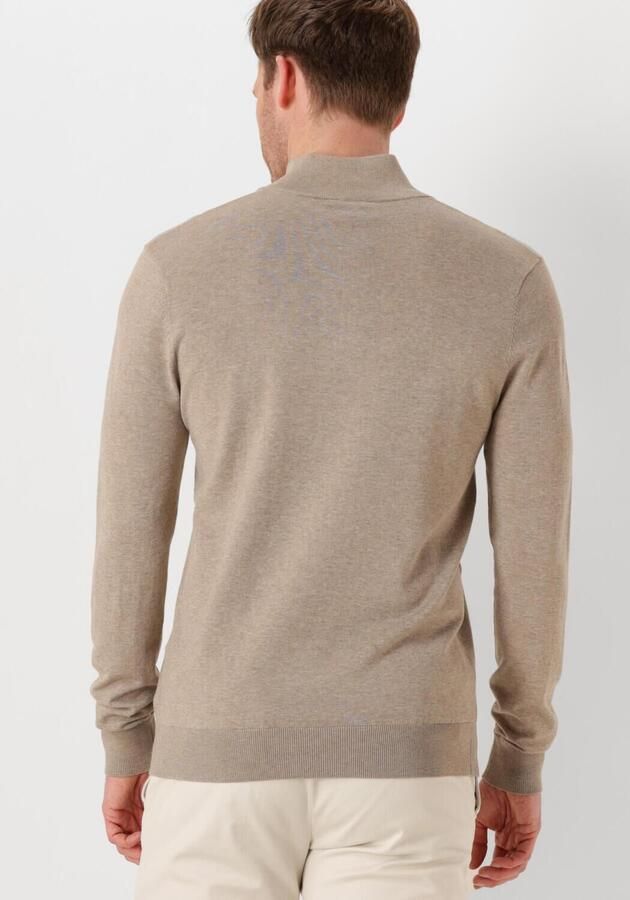 PROFUOMO Heren Truien & Vesten Half Zip Luxury Basic Beige