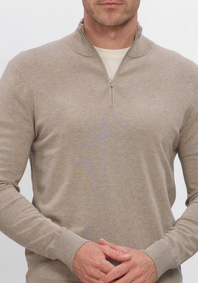 Profuomo Slim fit gebreide pullover met zijdegehalte en ritssluiting - Foto 3