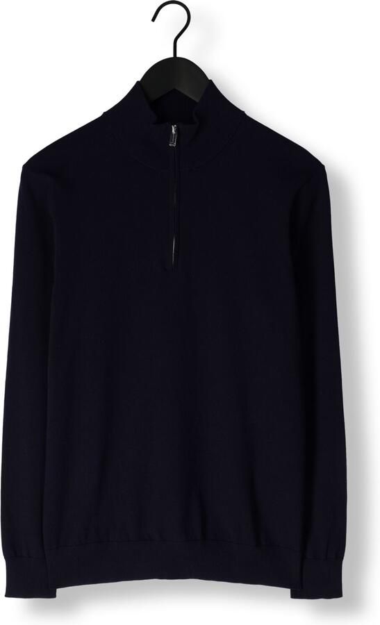 PROFUOMO Heren Truien & Vesten Half Zip Luxury Basic Donkerblauw - Foto 3