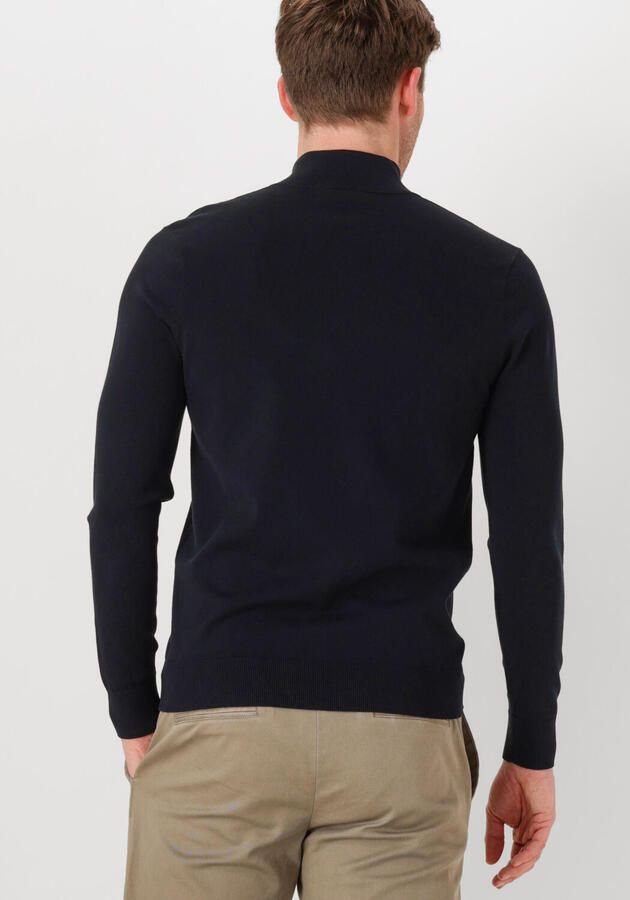 PROFUOMO Heren Truien & Vesten Half Zip Luxury Basic Donkerblauw