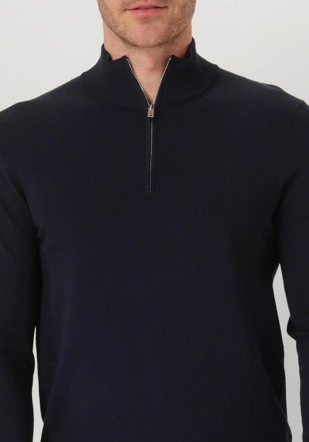 PROFUOMO Heren Truien & Vesten Half Zip Luxury Basic Donkerblauw - Foto 2