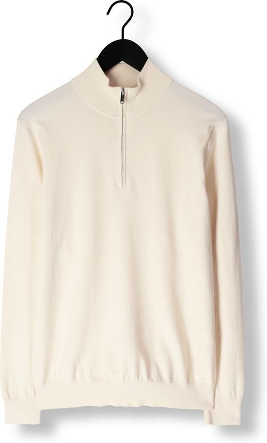 PROFUOMO Heren Truien & Vesten Half Zip Luxury Basic Wit - Foto 4