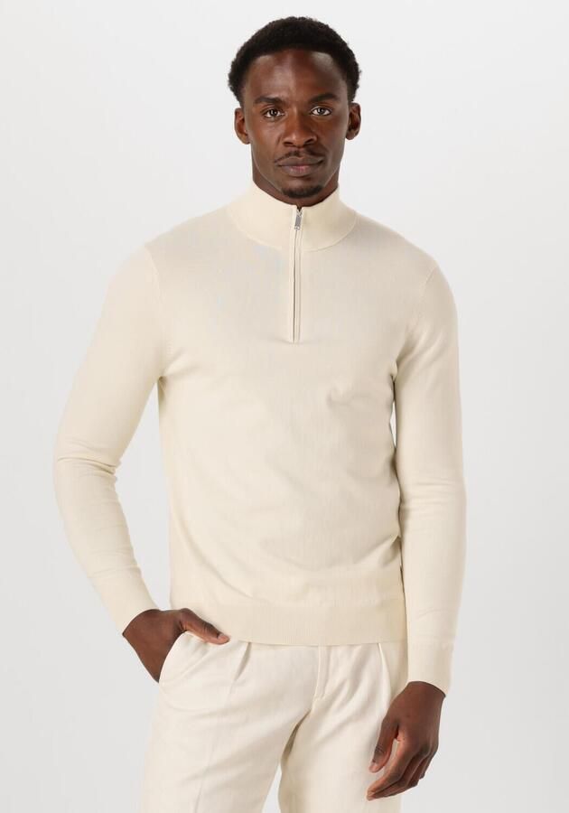 PROFUOMO Heren Truien & Vesten Half Zip Luxury Basic Wit - Foto 2