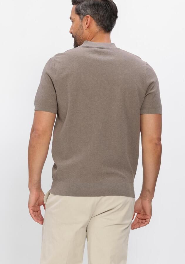 Profuomo Polo Shirt Korte Mouw Poloshirt Riva Luxury Structure Taupe - Foto 3