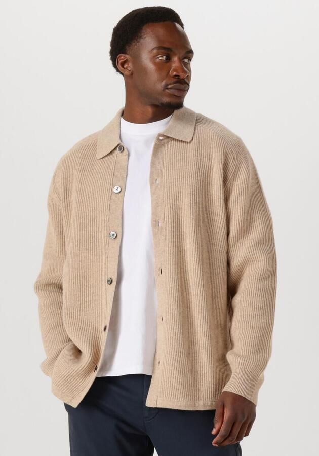 PROFUOMO Heren Truien & Vesten Overshirt Full Button Beige - Foto 4