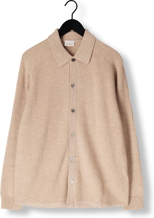 PROFUOMO Heren Truien & Vesten Overshirt Full Button Beige