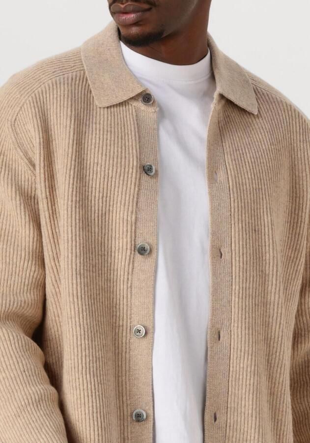 PROFUOMO Heren Truien & Vesten Overshirt Full Button Beige - Foto 2
