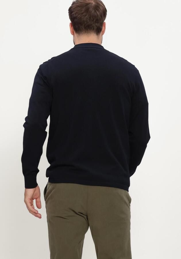PROFUOMO Heren Truien & Vesten Polo Half Zip Ls Luxury Basic Donkerblauw - Foto 3