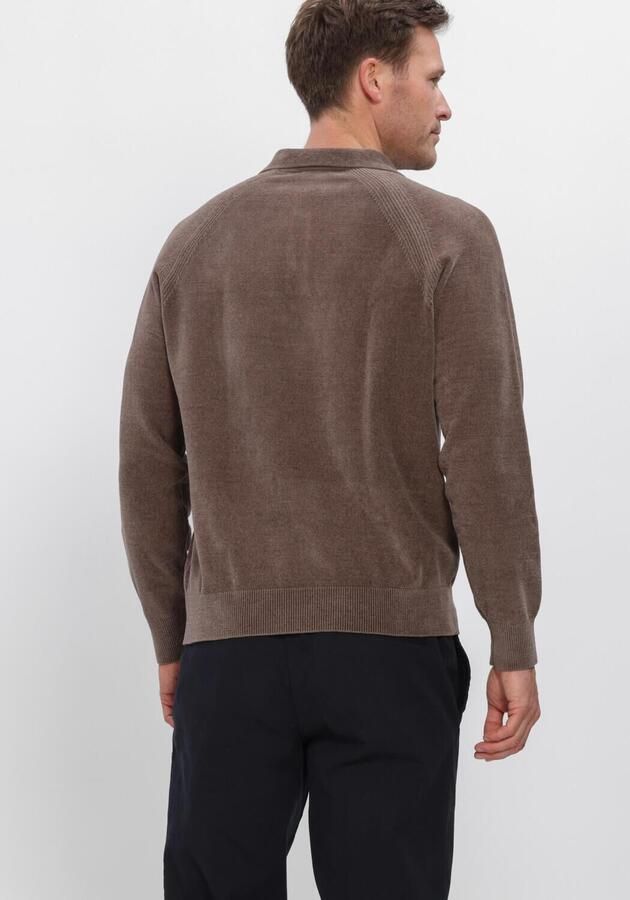 PROFUOMO Heren Truien & Vesten Polo Ls Chenille Zand - Foto 2
