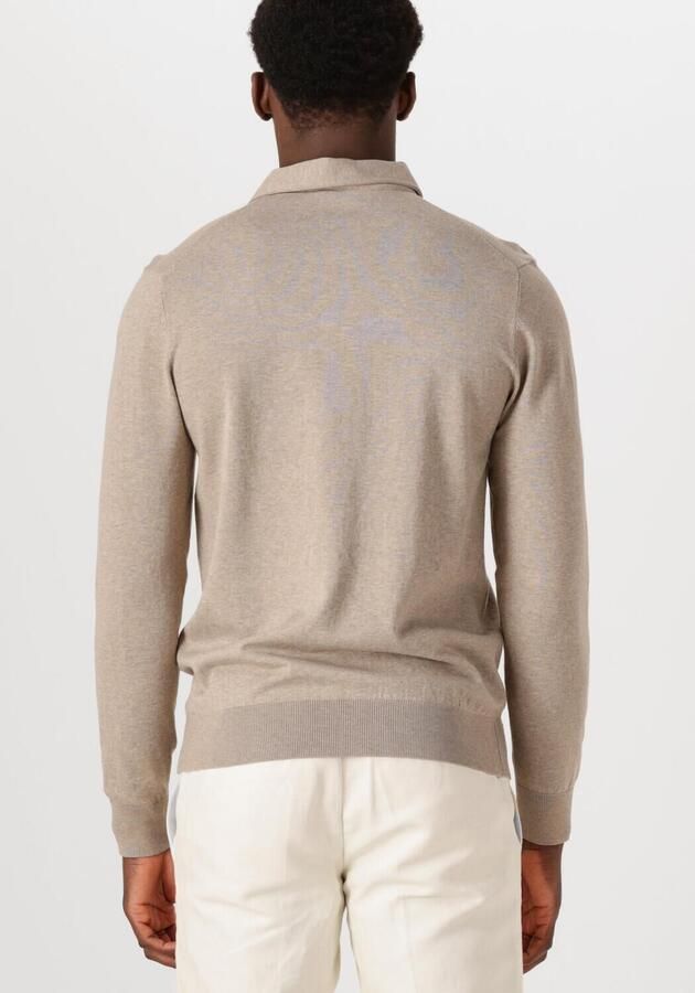 PROFUOMO Heren Truien & Vesten Polo Onepiece Luxury Basic Beige
