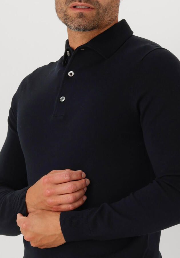 PROFUOMO Heren Truien & Vesten Polo Onepiece Luxury Basic Donkerblauw - Foto 3