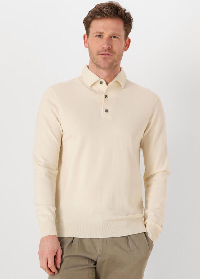 PROFUOMO Heren Truien & Vesten Polo Onepiece Luxury Basic Ecru - Foto 4
