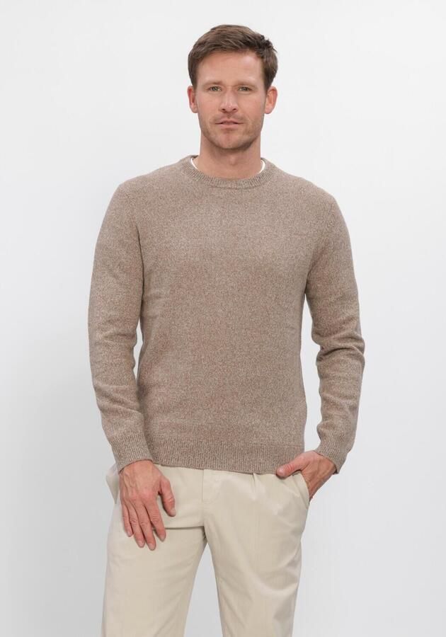 PROFUOMO Heren Truien & Vesten Pullover Crew Neck 80 20 Beige