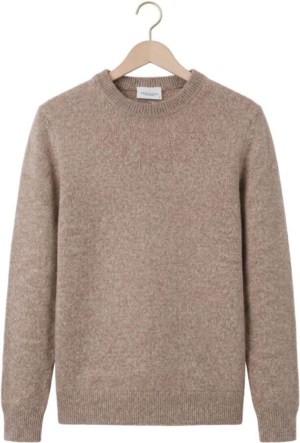 PROFUOMO Heren Truien & Vesten Pullover Crew Neck 80 20 Beige - Foto 4