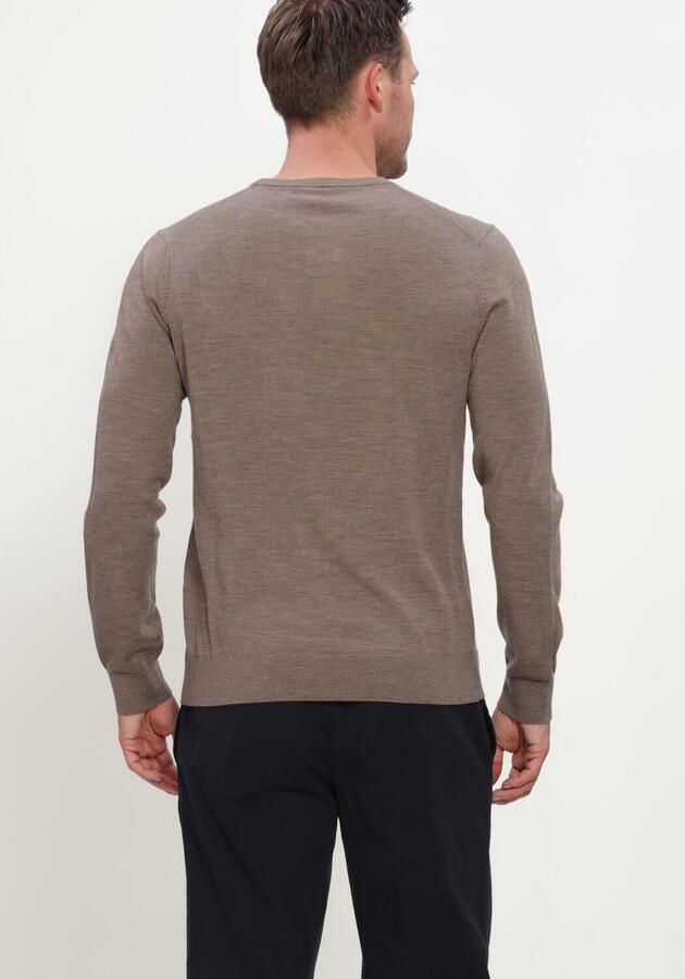 PROFUOMO Heren Truien & Vesten Pullover Crew Neck Extrafine Merino Taupe - Foto 2