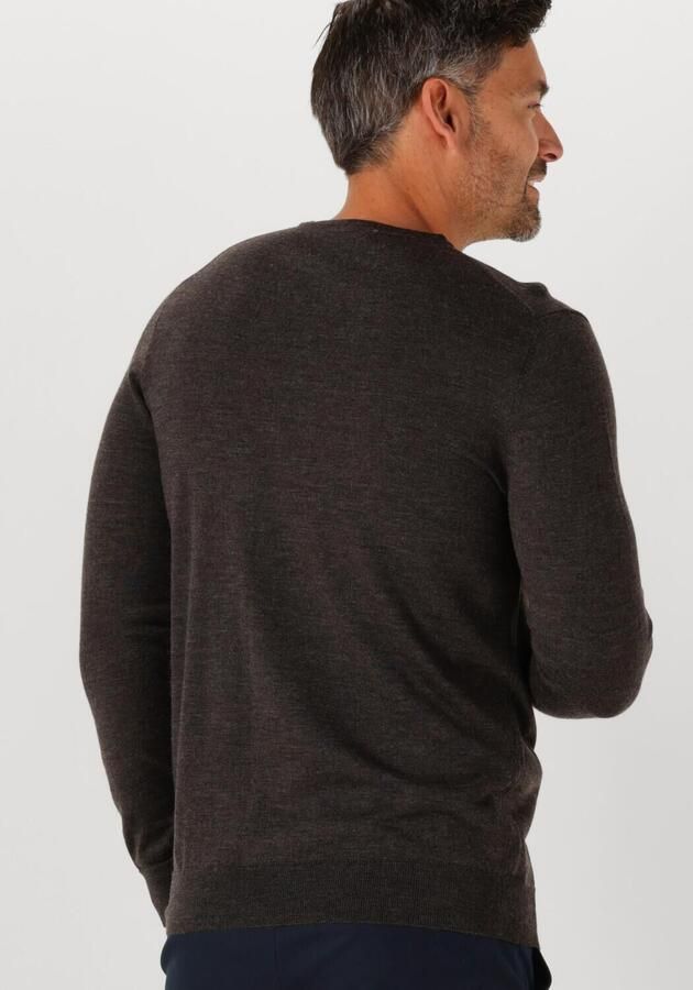 PROFUOMO Heren Truien & Vesten Pullover Crew Neck Merino Bruin
