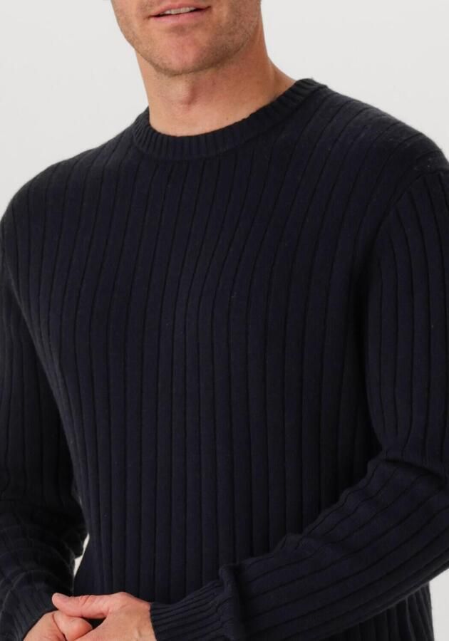 PROFUOMO Heren Truien & Vesten Pullover Crew Neck Wool Blend Donkerblauw - Foto 2