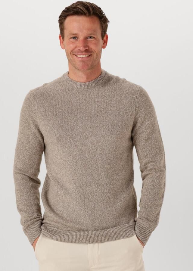 PROFUOMO Heren Truien & Vesten Pullover Crew Neck Woolblend Beige - Foto 4