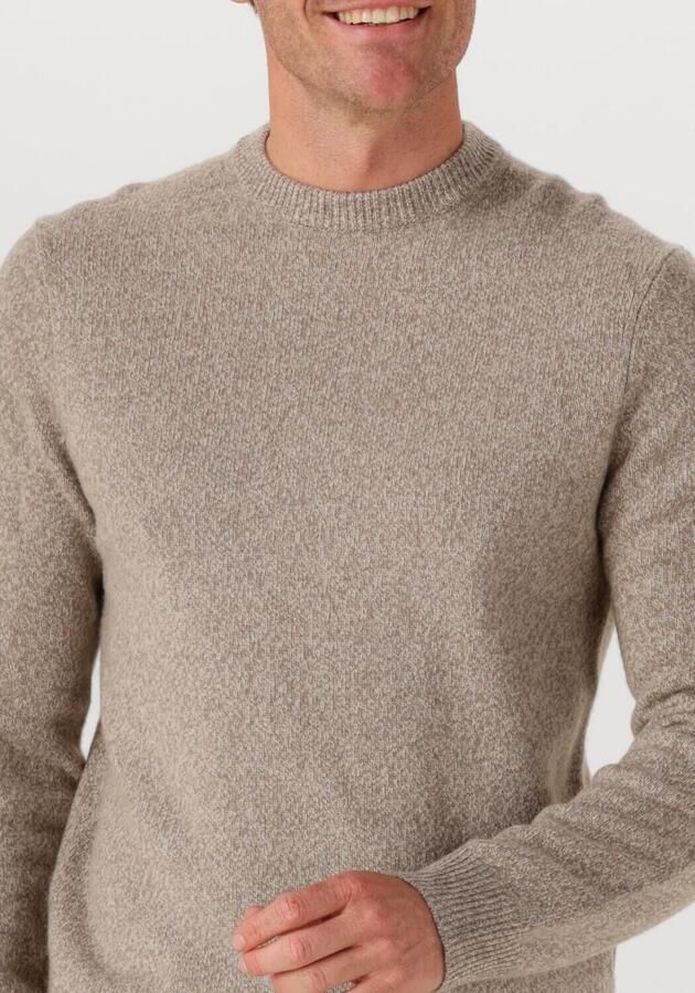 PROFUOMO Heren Truien & Vesten Pullover Crew Neck Woolblend Beige - Foto 2
