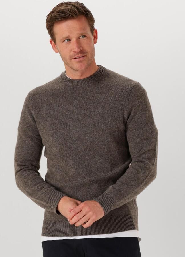 PROFUOMO Heren Truien & Vesten Pullover Crew Neck Woolblend Bruin - Foto 4