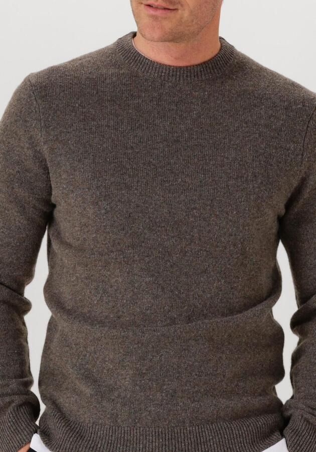 PROFUOMO Heren Truien & Vesten Pullover Crew Neck Woolblend Bruin - Foto 2