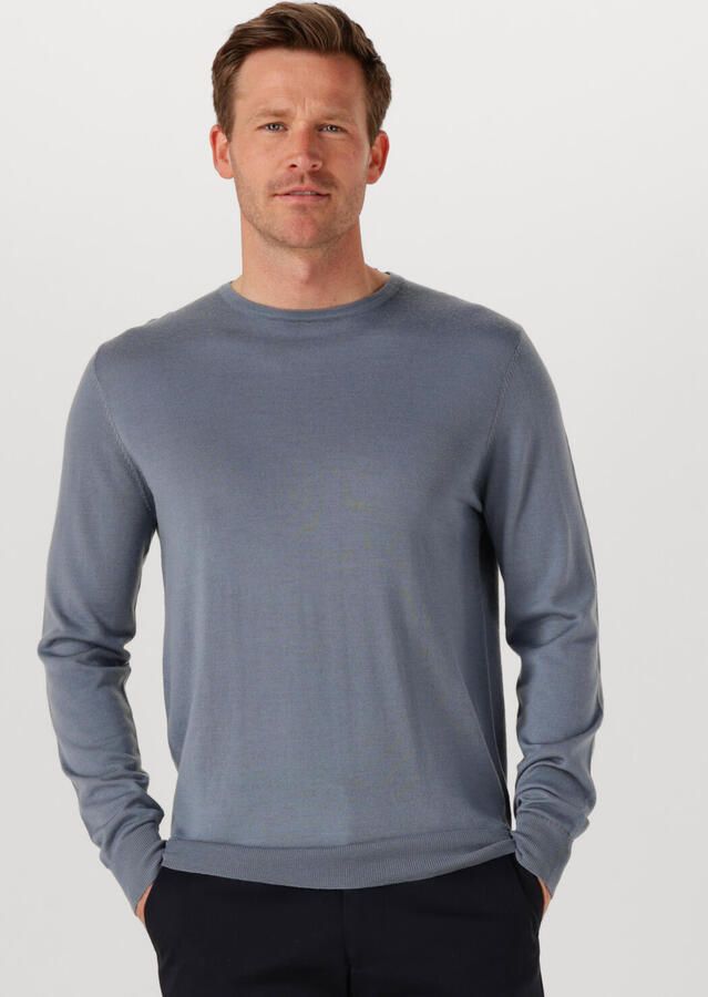 PROFUOMO Heren Truien & Vesten Pullover Crewneck Merino Blauw - Foto 4