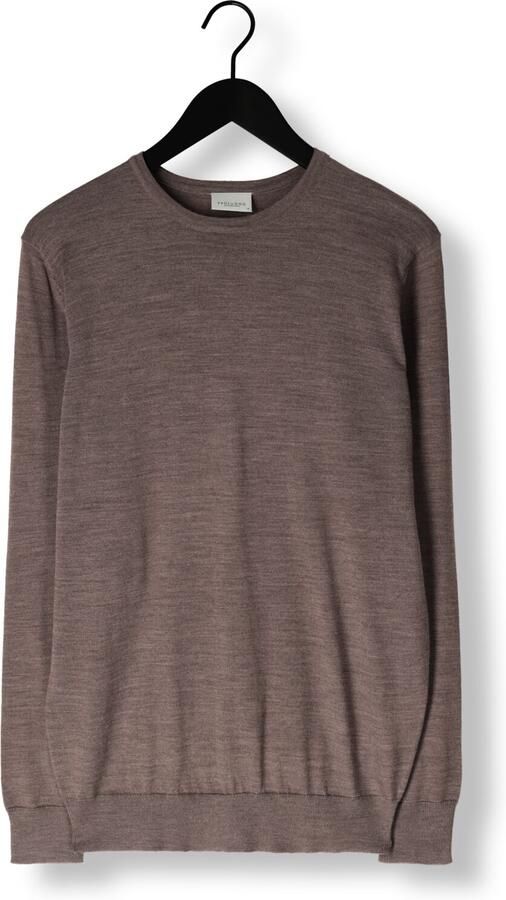 PROFUOMO Heren Truien & Vesten Pullover Crewneck Merino Bruin - Foto 3