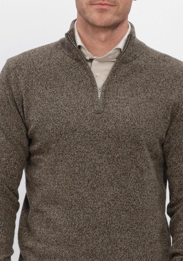 PROFUOMO Heren Truien & Vesten Pullover Half Zip 80 20 Bruin - Foto 3