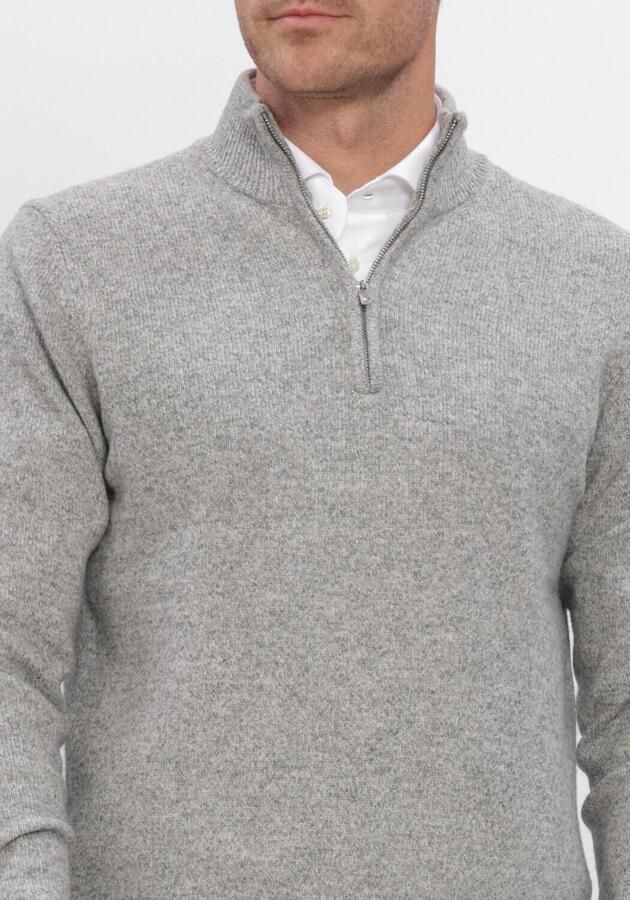 PROFUOMO Heren Truien & Vesten Pullover Half Zip 80 20 Lichtgrijs - Foto 3