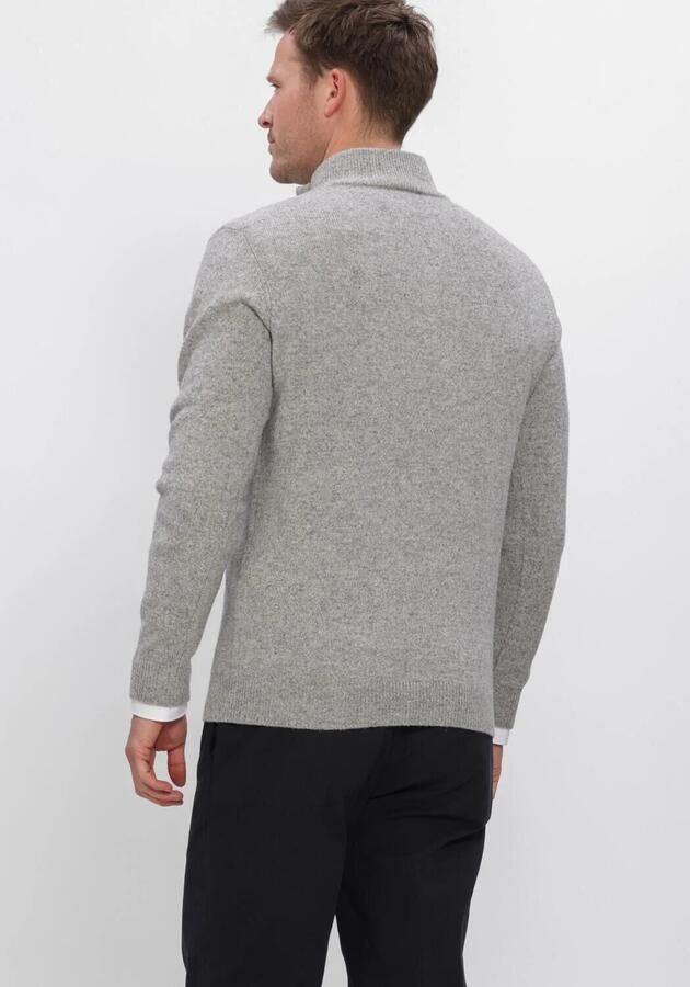 PROFUOMO Heren Truien & Vesten Pullover Half Zip 80 20 Lichtgrijs - Foto 2
