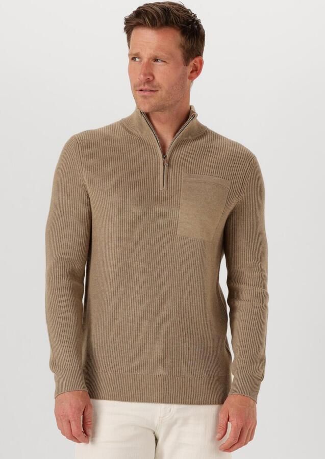 PROFUOMO Heren Truien & Vesten Pullover Half Zip Beige - Foto 4