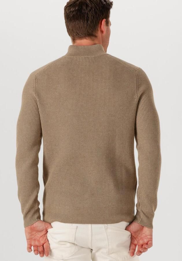 PROFUOMO Heren Truien & Vesten Pullover Half Zip Beige